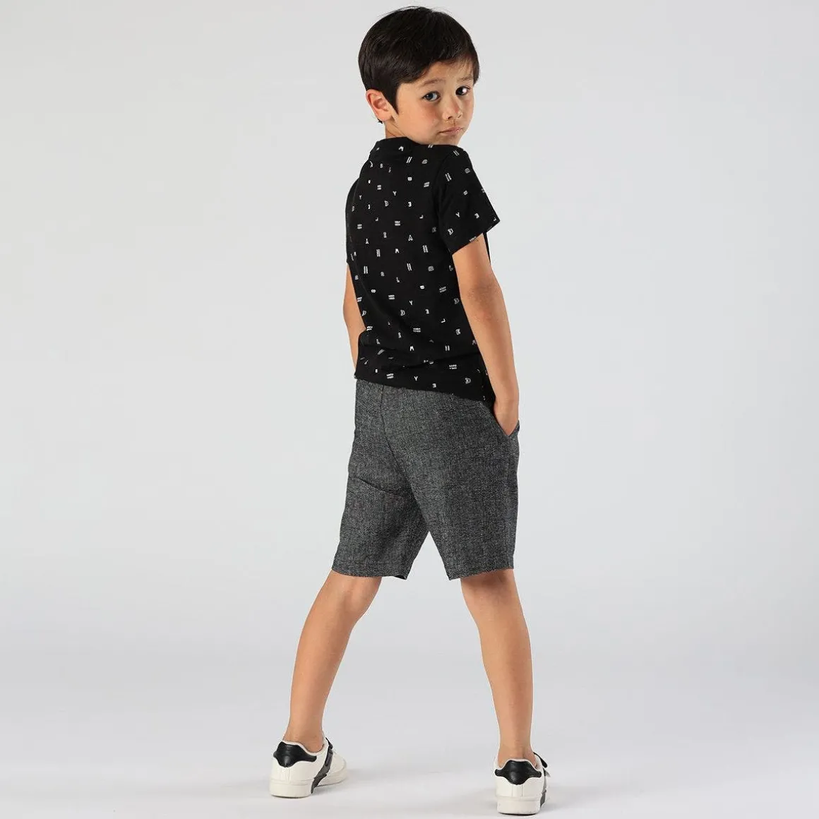 T-shirt da bambino con microstampa
