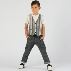 T-shirt da bambino con taschino e fazzoletto