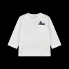 T-shirt da bambino in jersey con taschino stampato