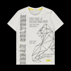T-shirt da bambino in jersey con stampa reflex