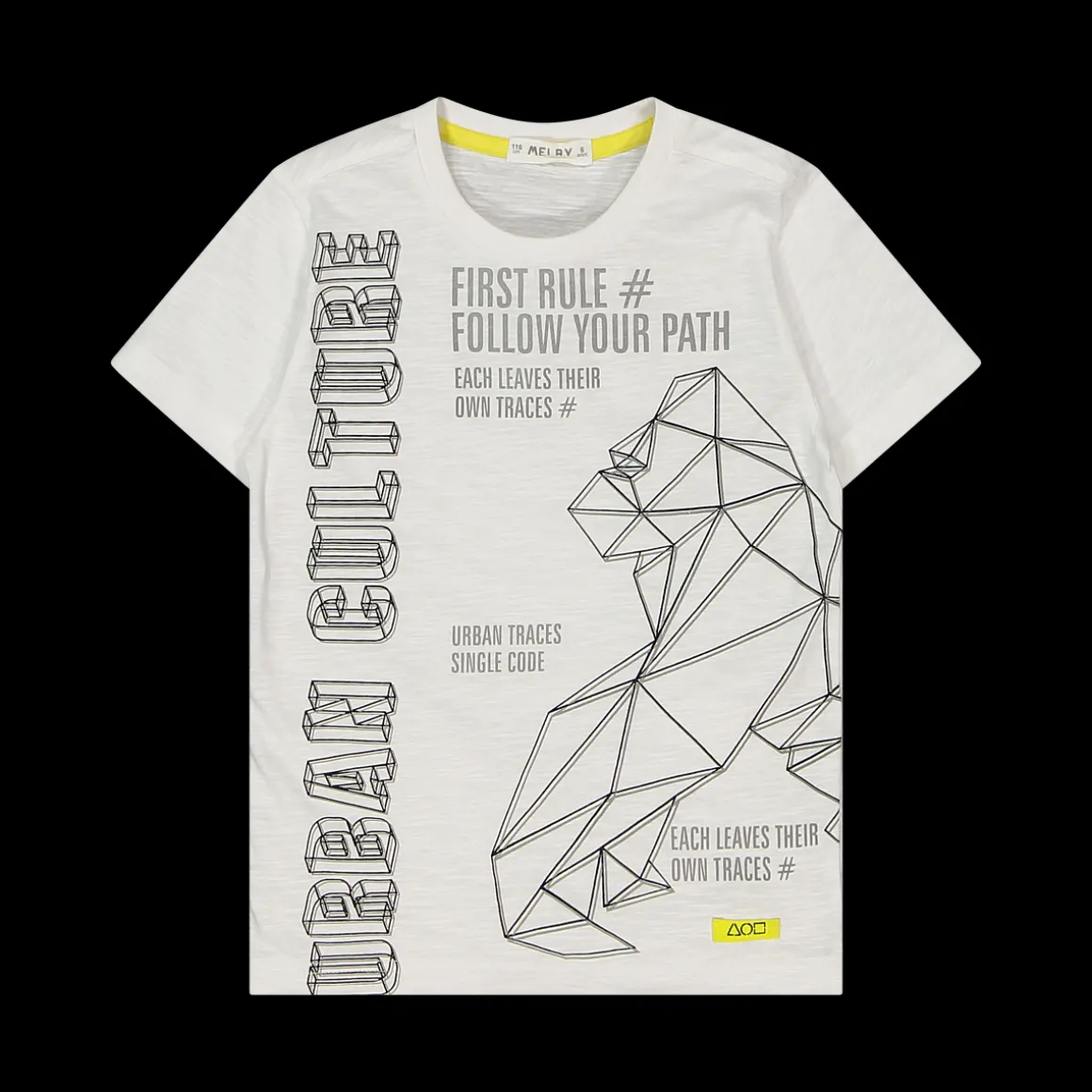 T-shirt da bambino in jersey con stampa reflex