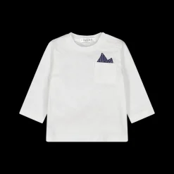 T-shirt da bambino in jersey con taschino stampato