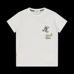T-shirt da bambino in piquet con stampa