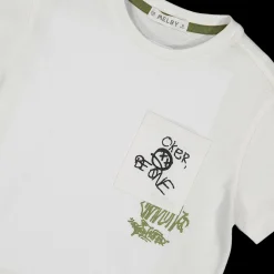 T-shirt da bambino in piquet con stampa