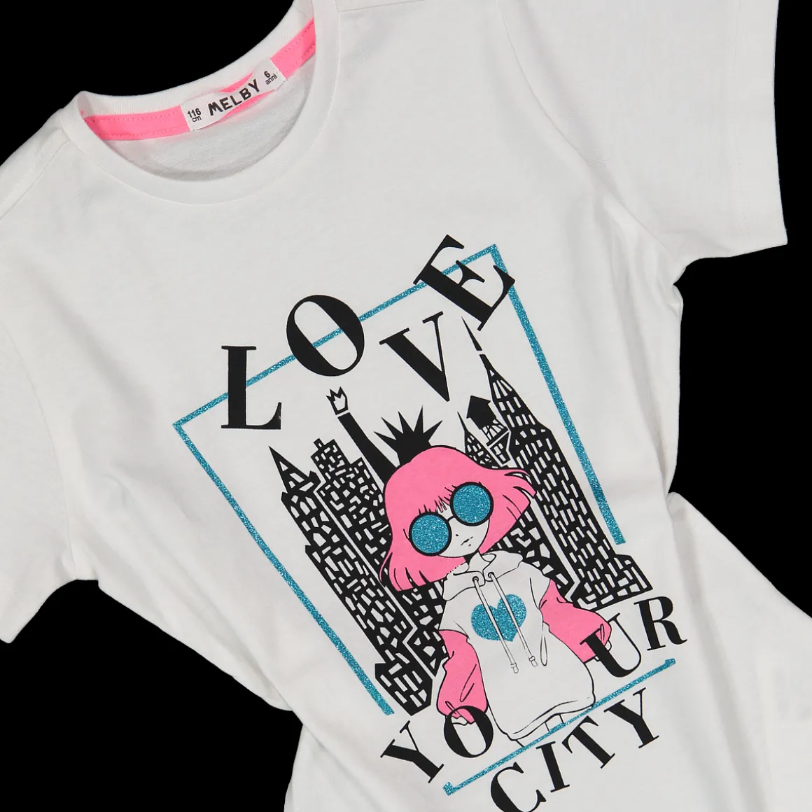 T-shirt girocollo maniche corte per bambina