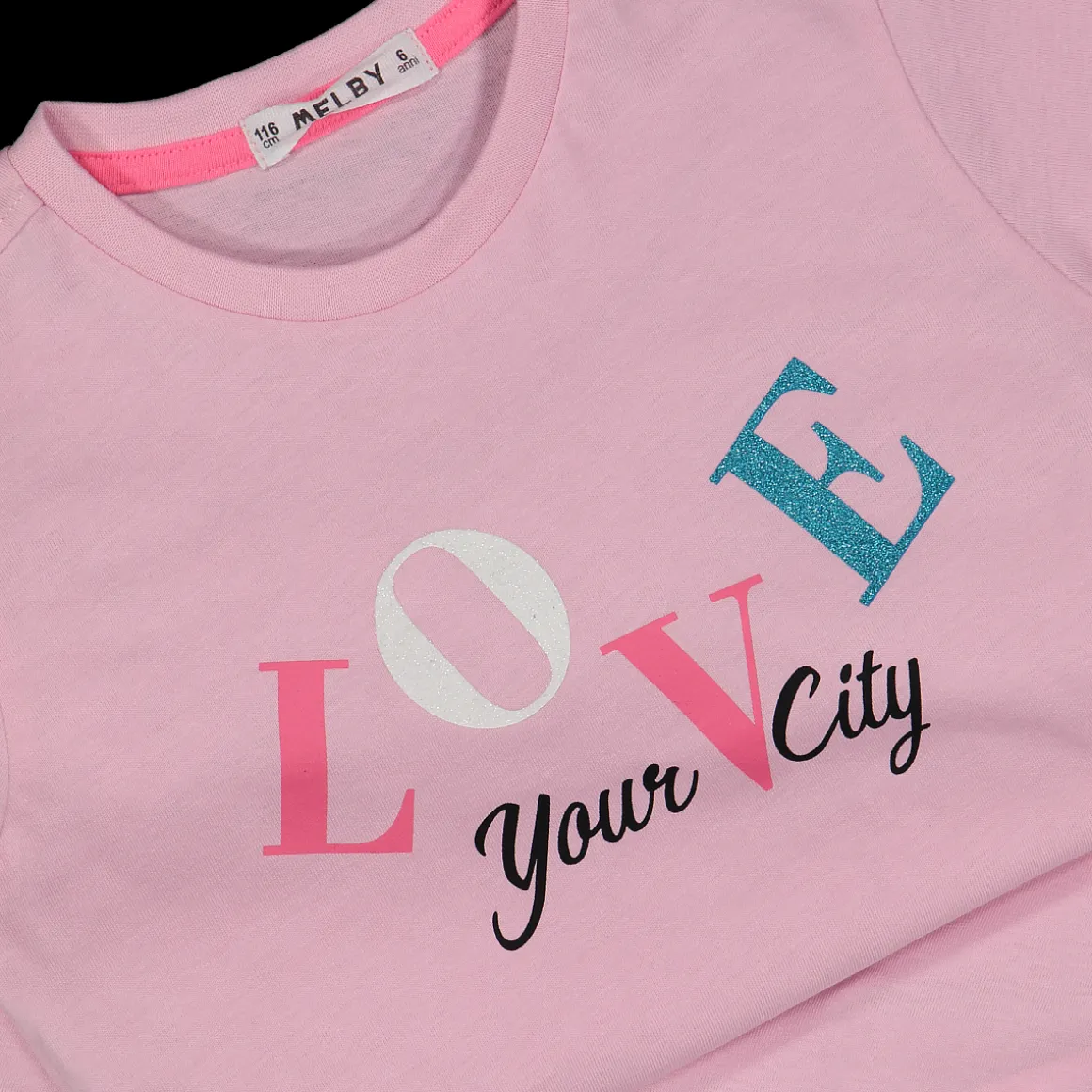 T-shirt girocollo maniche corte per bambina