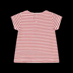 T-shirt in jersey a righine da bambina