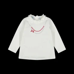 T-shirt in jersey con collanine neonata