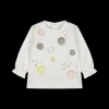 T-shirt in jersey con pois da bambina