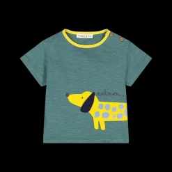 T-shirt in jersey cotone effetto lino bambino