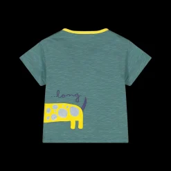 T-shirt in jersey cotone effetto lino bambino