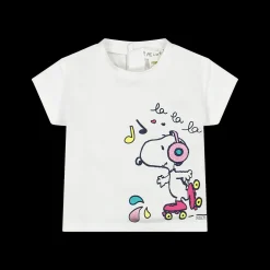 T-shirt manica corta in jersey elasticizzato bambina