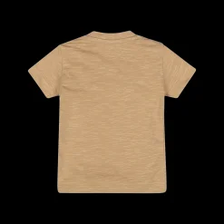 T-shirt manica corta in jersey 100% cotone effetto lino bambino