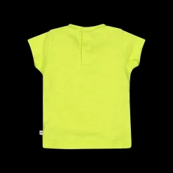 T-shirt manica corta in jersey 100% cotone effetto lino bambina