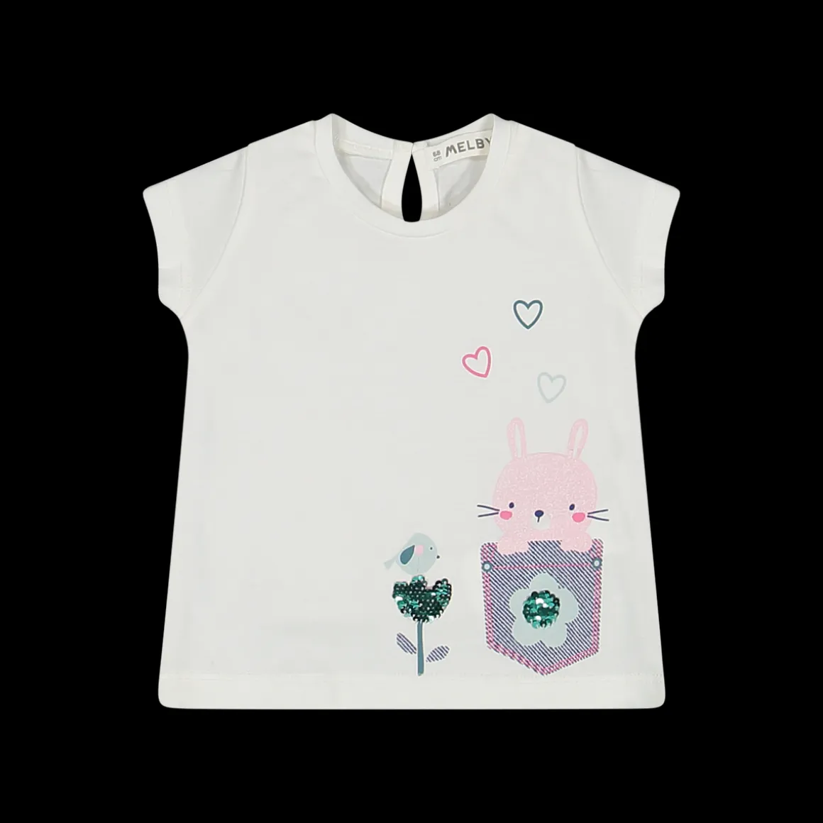 T-shirt manica corta in jersey elasticizzato bambina