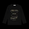 T-shirt manica lunga bambina con stampa oro