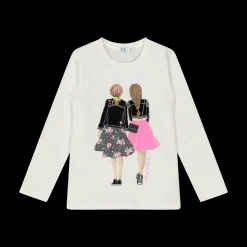 T-shirt manica lunga bambina con stampa