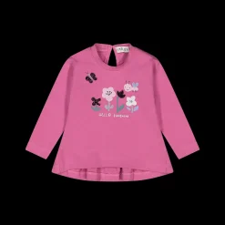 T-shirt manica lunga bambina in jersey elasticizzato