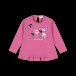 T-shirt manica lunga bambina in jersey elasticizzato