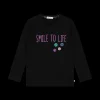 T-shirt manica lunga con glitter bambina