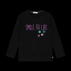 T-shirt manica lunga con glitter bambina