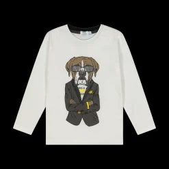 T-shirt manica lunga da bambino bianca