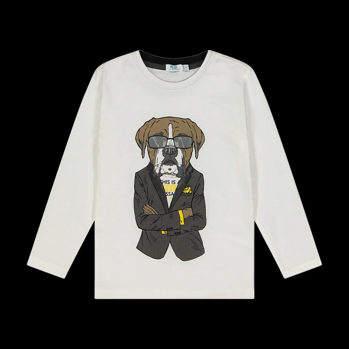 T-shirt manica lunga da bambino bianca