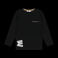 T-shirt manica lunga da bambino nera