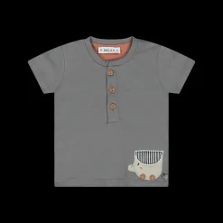 T-shirt maniche corte collo serafino in jersey bambino