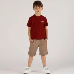 T-shirt piquet bordeax bambino