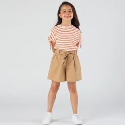 T-shirt rigata da bambina