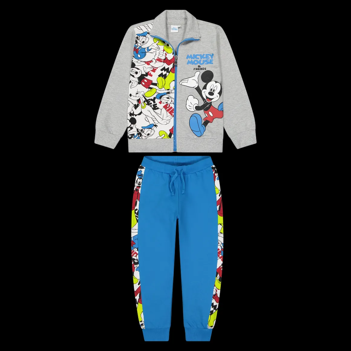 Tuta con zip da bambino con stampa Disney