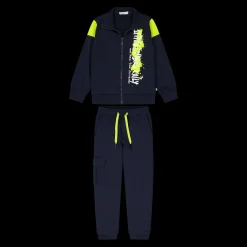 Tuta con zip e tasconi per bambino