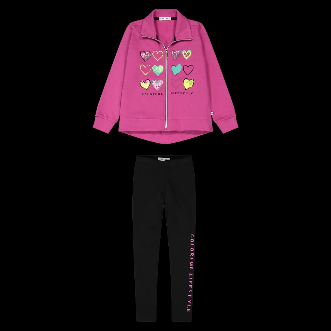 Tuta con zip per bambina