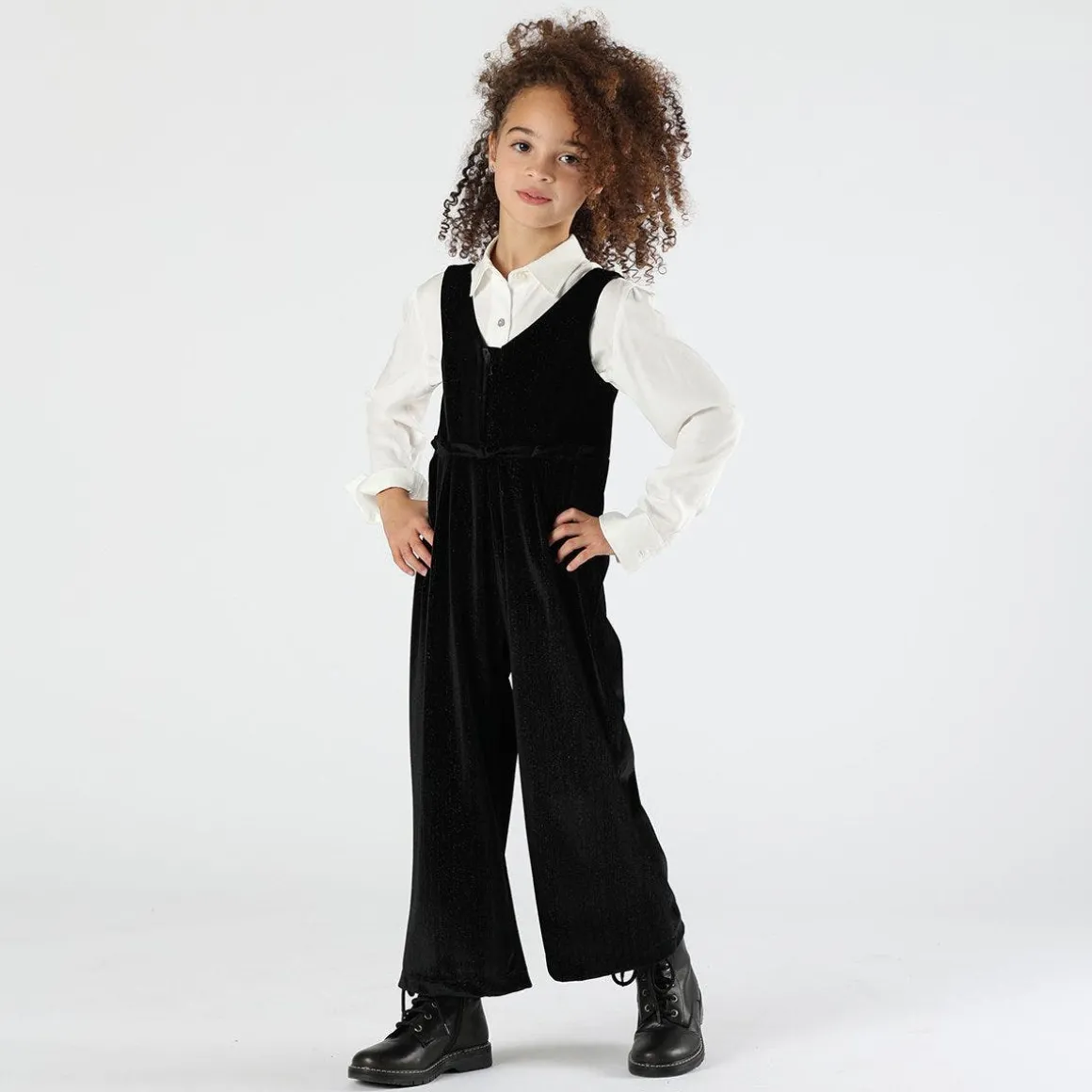 Tuta elegante ciniglia bambina