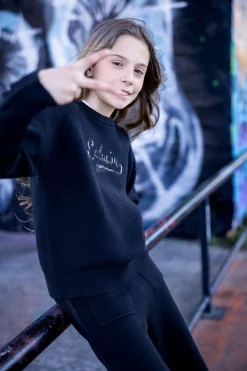 Tuta elegante in tricot per bambina
