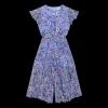 Tuta in chiffon con arricciatura da bambina