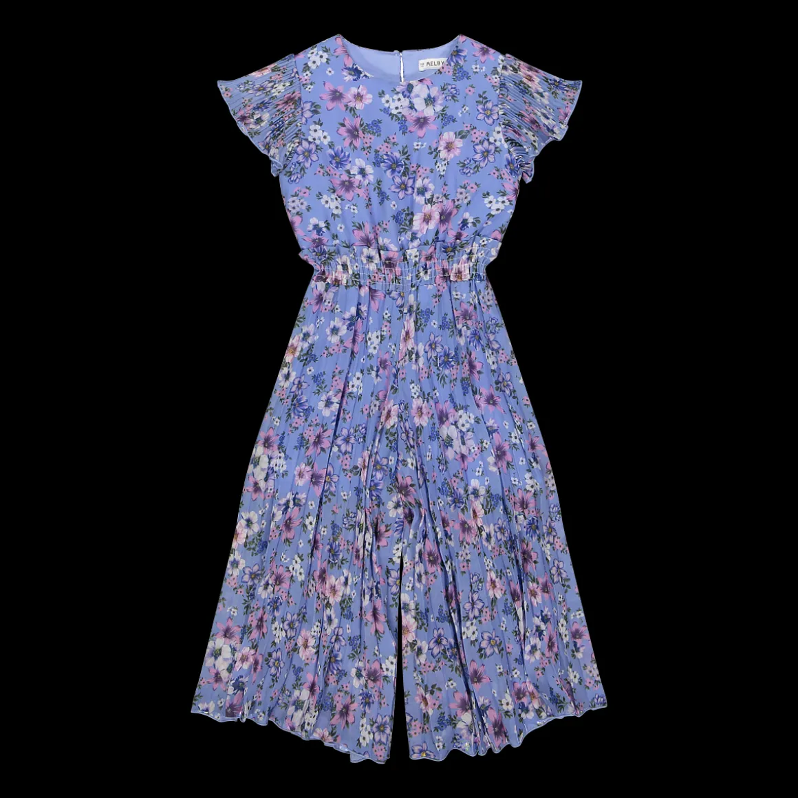 Tuta in chiffon con arricciatura da bambina