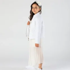 Tuta in chiffon con arricciatura da bambina