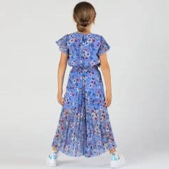 Tuta in chiffon con arricciatura da bambina