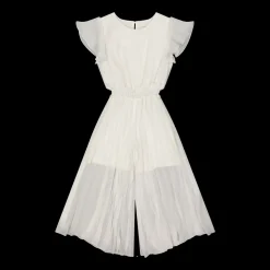Tuta in chiffon con arricciatura da bambina