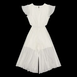 Tuta in chiffon con arricciatura da bambina