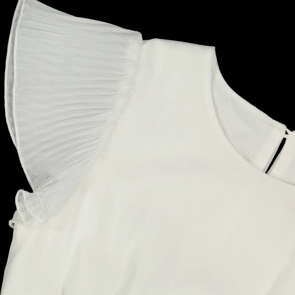 Tuta in chiffon con arricciatura da bambina