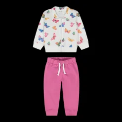 Tuta in felpa con zip per bambina
