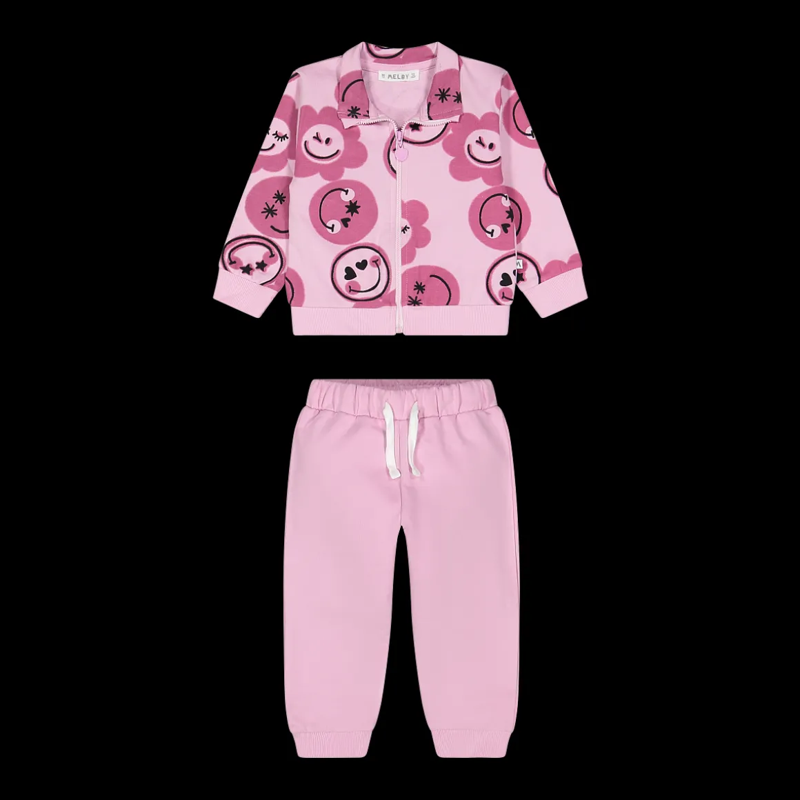 Tuta in felpa con zip per bambina