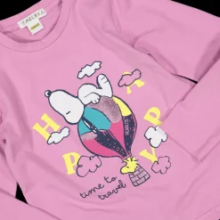 Tuta in jersey con Snoopy da bambina