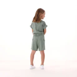 Tuta in misto lino per bambina
