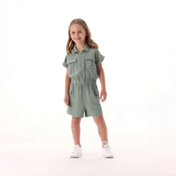 Tuta in misto lino per bambina