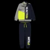 Tuta toni fumo-nero con zip per bambino