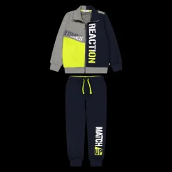 Tuta toni fumo-nero con zip per bambino